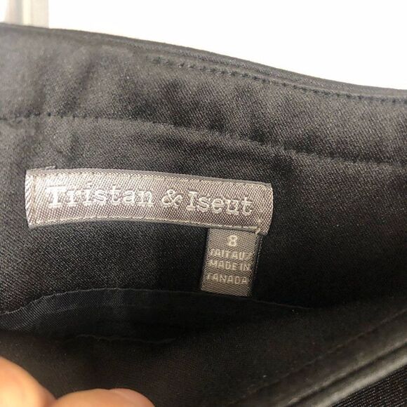 TRISTAN &‎ ISEUT Black Pencil Lined Skirt Sz 8 - Picture 5 of 5